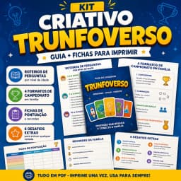 Kit Criativo Trunfoverso — Guia + Fichas para Imprimir